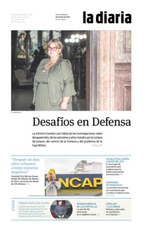Tapa de la diaria del sábado 26 de abril de 2025
