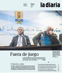 Tapa de la diaria del miércoles 22 de agosto de 2018