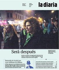 Tapa de la diaria del jueves 9 de agosto de 2018