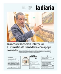Tapa de la diaria del miércoles 30 de julio de 2025