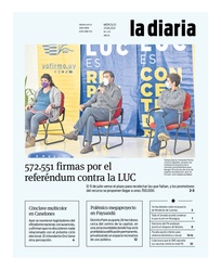 Tapa de la diaria del miércoles 23 de junio de 2021