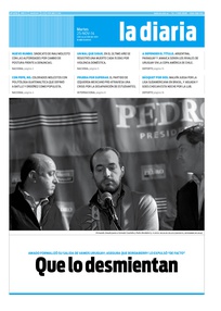 Tapa de la diaria del martes 25 de noviembre de 2014