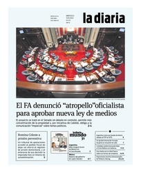 Tapa de la diaria del miércoles 15 de mayo de 2024