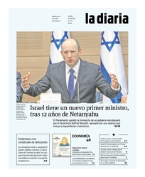 Tapa de la diaria del lunes 14 de junio de 2021