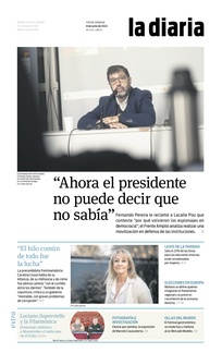 Tapa de la diaria del sábado 8 de junio de 2024