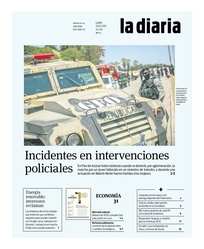 Tapa de la diaria del lunes 22 de febrero de 2021