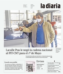 Tapa de la diaria del jueves 16 de abril de 2020
