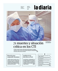 Tapa de la diaria del martes 13 de abril de 2021