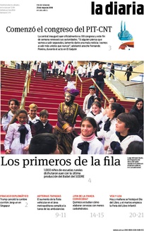 Tapa de la diaria del viernes 25 de mayo de 2018