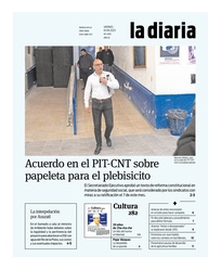 Tapa de la diaria del viernes 1 de septiembre de 2023