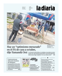 Tapa de la diaria del lunes 26 de agosto de 2024