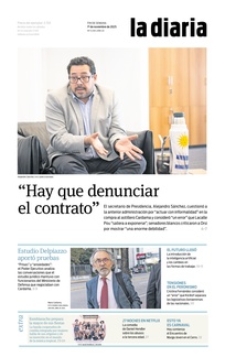 Tapa de la diaria del sábado 1 de noviembre de 2025