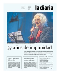 Tapa de la diaria del martes 31 de agosto de 2021