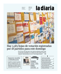 Tapa de la diaria del miércoles 26 de junio de 2024