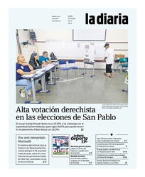 Tapa de la diaria del lunes 7 de octubre de 2024