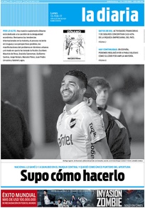 Tapa de la diaria del lunes 13 de febrero de 2017