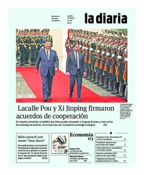 Tapa de la diaria del jueves 23 de noviembre de 2023