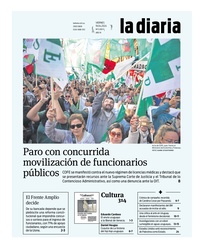 Tapa de la diaria del viernes 19 de abril de 2024