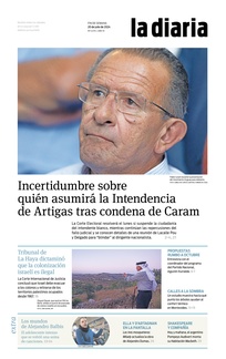 Tapa de la diaria del sábado 20 de julio de 2024