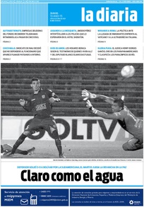Tapa de la diaria del jueves 13 de agosto de 2015