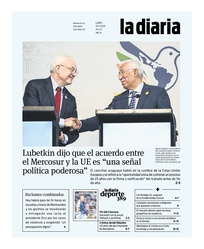 Tapa de la diaria del lunes 10 de noviembre de 2025