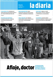 Tapa de la diaria del miércoles 17 de mayo de 2017