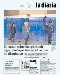 Tapa de la diaria del jueves 12 de mayo de 2022