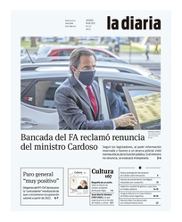 Tapa de la diaria del viernes 18 de junio de 2021