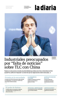 Tapa de la diaria del sábado 12 de febrero de 2022