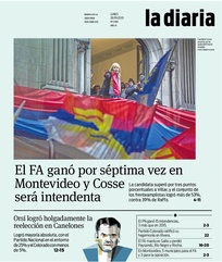 Tapa de la diaria del lunes 28 de septiembre de 2020