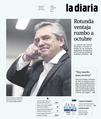 Tapa de la diaria del lunes 12 de agosto de 2019