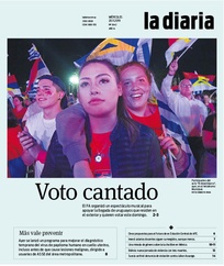 Tapa de la diaria del miércoles 20 de noviembre de 2019