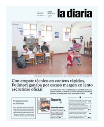 Tapa de la diaria del lunes 8 de junio de 2026