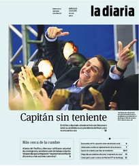 Tapa de la diaria del miércoles 25 de julio de 2018