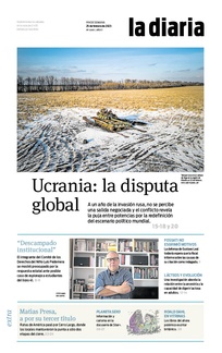 Tapa de la diaria del sábado 25 de febrero de 2023