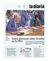Tapa de la diaria del viernes 23 de septiembre de 2022