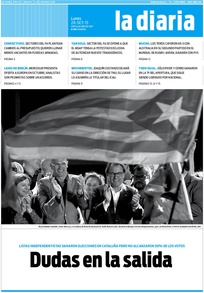 Tapa de la diaria del lunes 28 de septiembre de 2015