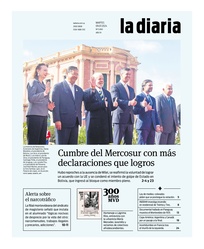 Tapa de la diaria del martes 9 de julio de 2024