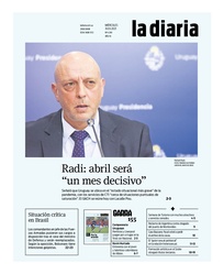 Tapa de la diaria del miércoles 31 de marzo de 2021