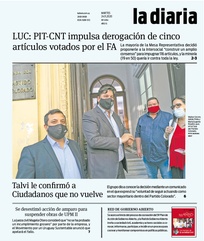 Tapa de la diaria del martes 24 de noviembre de 2020
