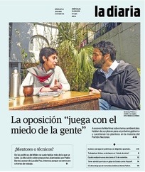 Tapa de la diaria del miércoles 18 de septiembre de 2019