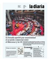 Tapa de la diaria del jueves 26 de febrero de 2026