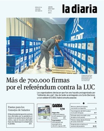 Tapa de la diaria del jueves 8 de julio de 2021