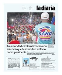 Tapa de la diaria del lunes 29 de julio de 2024