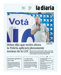 Tapa de la diaria del martes 29 de marzo de 2022