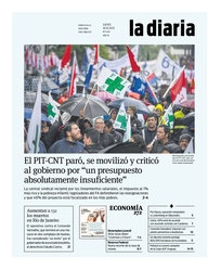 Tapa de la diaria del jueves 30 de octubre de 2025