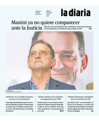 Tapa de la diaria del martes 8 de septiembre de 2020