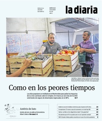 Tapa de la diaria del miércoles 25 de marzo de 2020