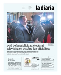 Tapa de la diaria del viernes 8 de noviembre de 2024