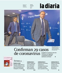 Tapa de la diaria del martes 17 de marzo de 2020